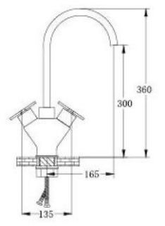 Смеситель для кухни РМС SL76BG-277F бежевый